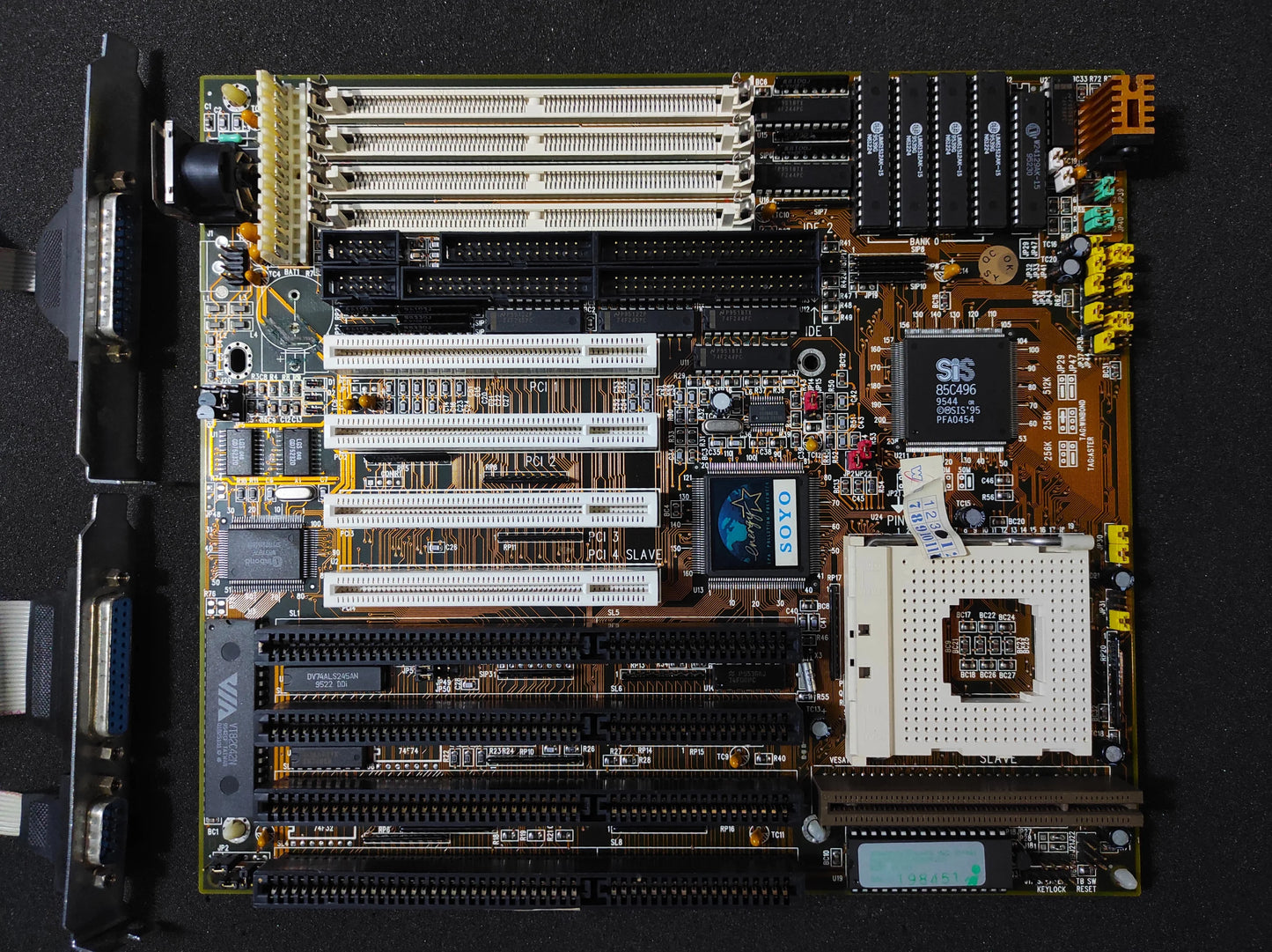 Soyo SY-4SAW2 Socket 3 AT 486 VIP Vintage Retro Motherboard ISA PCI SiS 85C496/497 Chipset