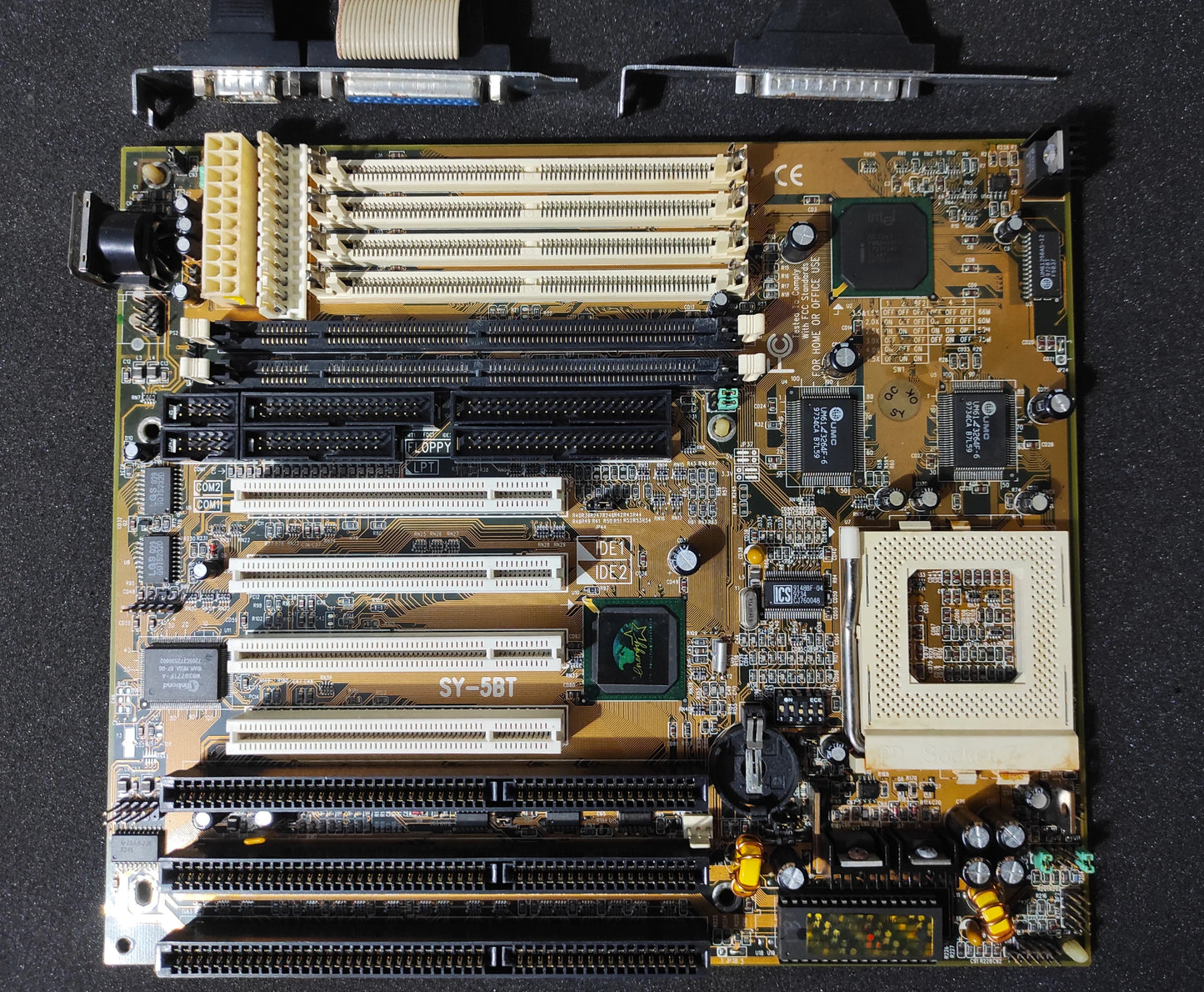 Soyo SY-5BT Socket 7 AT & ATX Vintage Retro Motherboard ISA PCI Intel 430TX Chipset