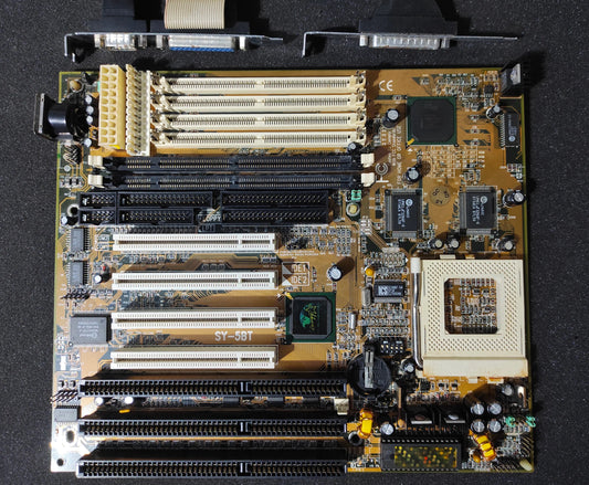 Soyo SY-5BT Socket 7 AT & ATX Vintage Retro Motherboard ISA PCI Intel 430TX Chipset