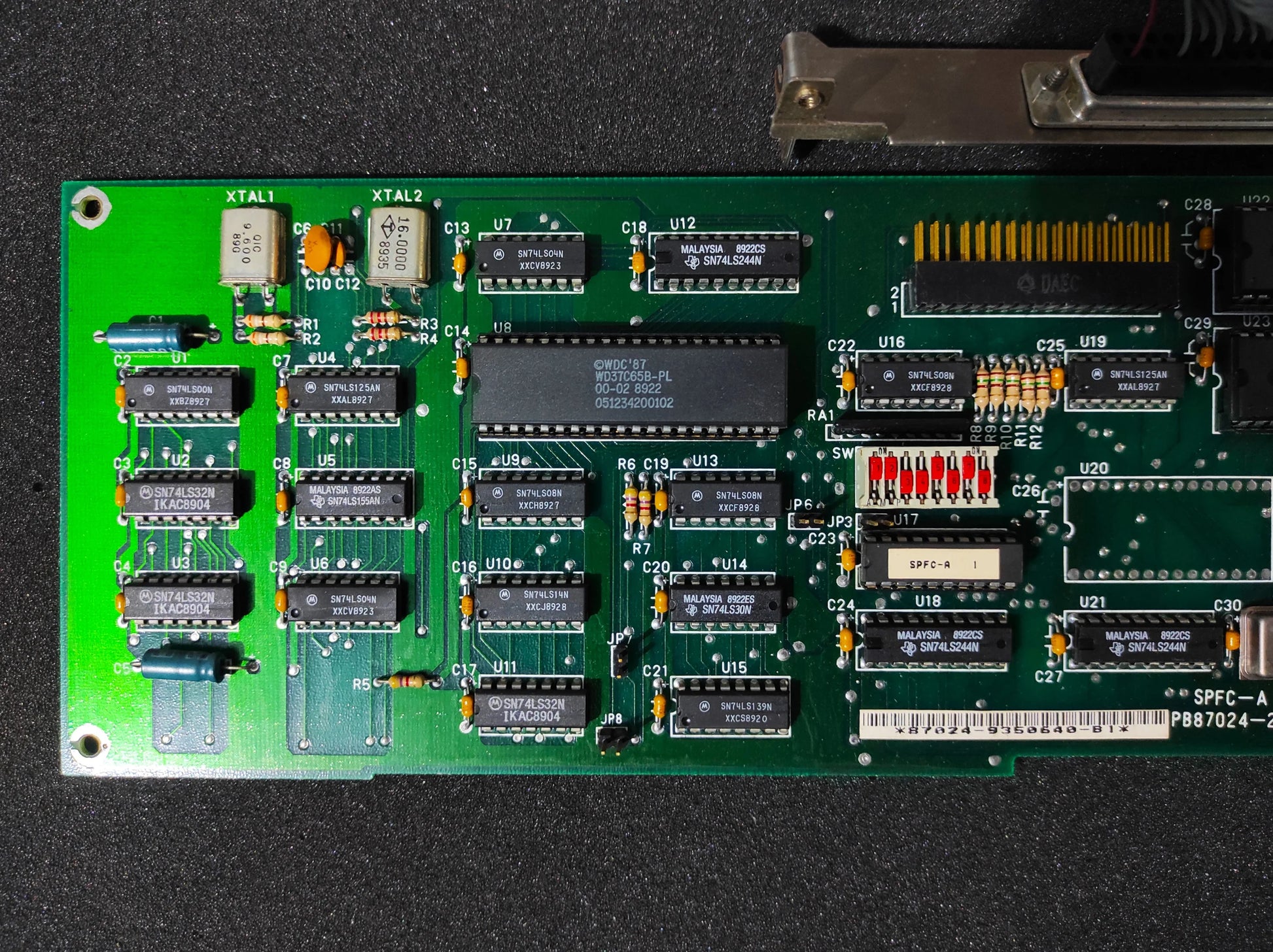 SPFC-A PB87024-2LI Vintage Retro Floppy 8-bit ISA Serial Parallel Controller Card