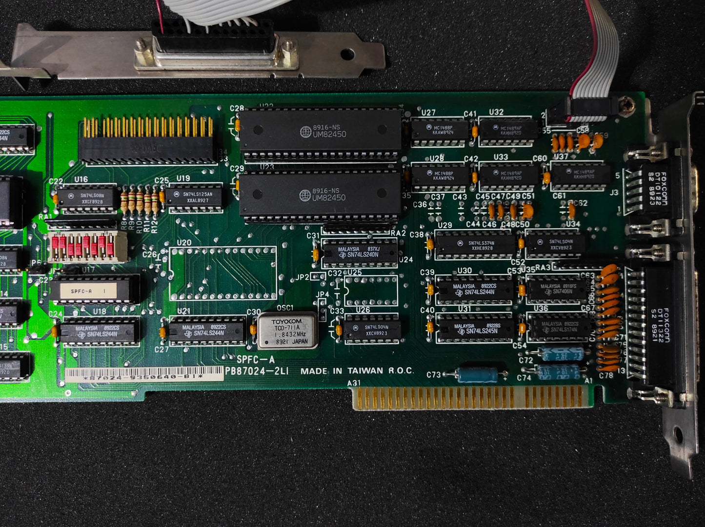 SPFC-A PB87024-2LI Vintage Retro Floppy 8-bit ISA Serial Parallel Controller Card