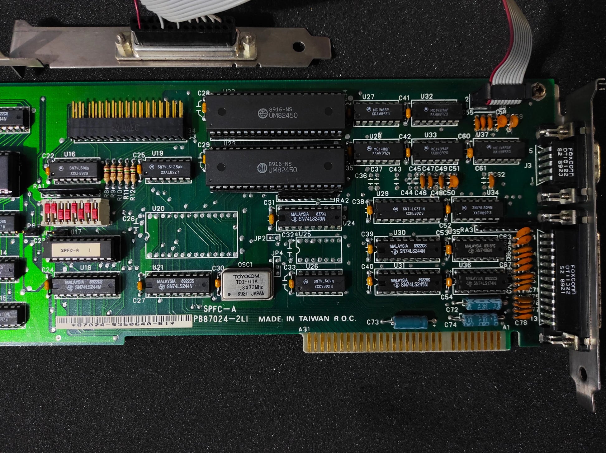 SPFC-A PB87024-2LI Vintage Retro Floppy 8-bit ISA Serial Parallel Controller Card