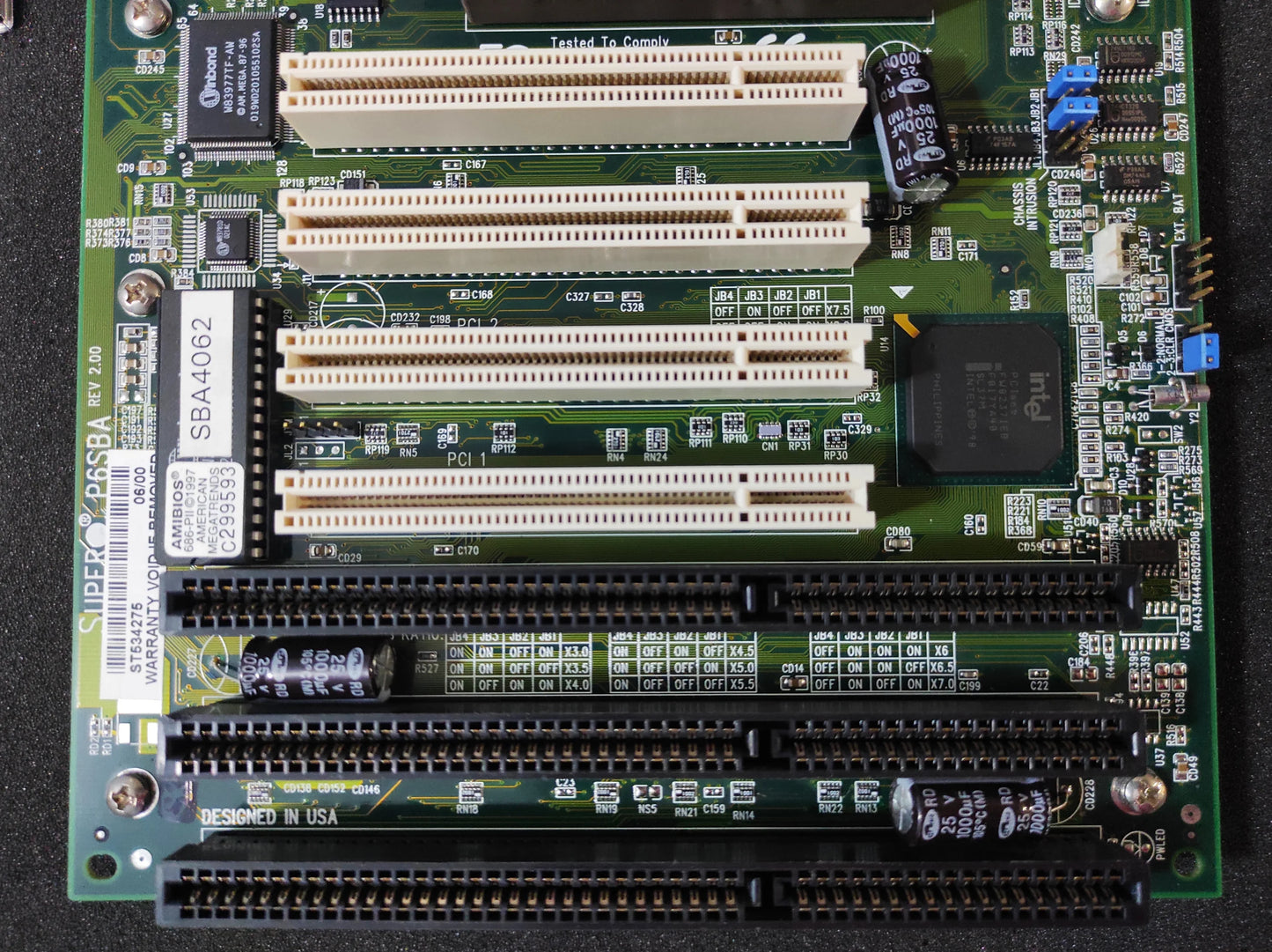 Supermicro P6SBA Rev 2.00 Slot 1 ATX Retro Motherboard AGP ISA PCI Intel 440BX Chipset
