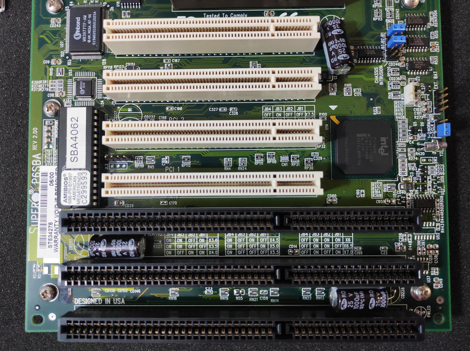 Supermicro P6SBA Rev 2.00 Slot 1 ATX Retro Motherboard AGP ISA PCI Intel 440BX Chipset