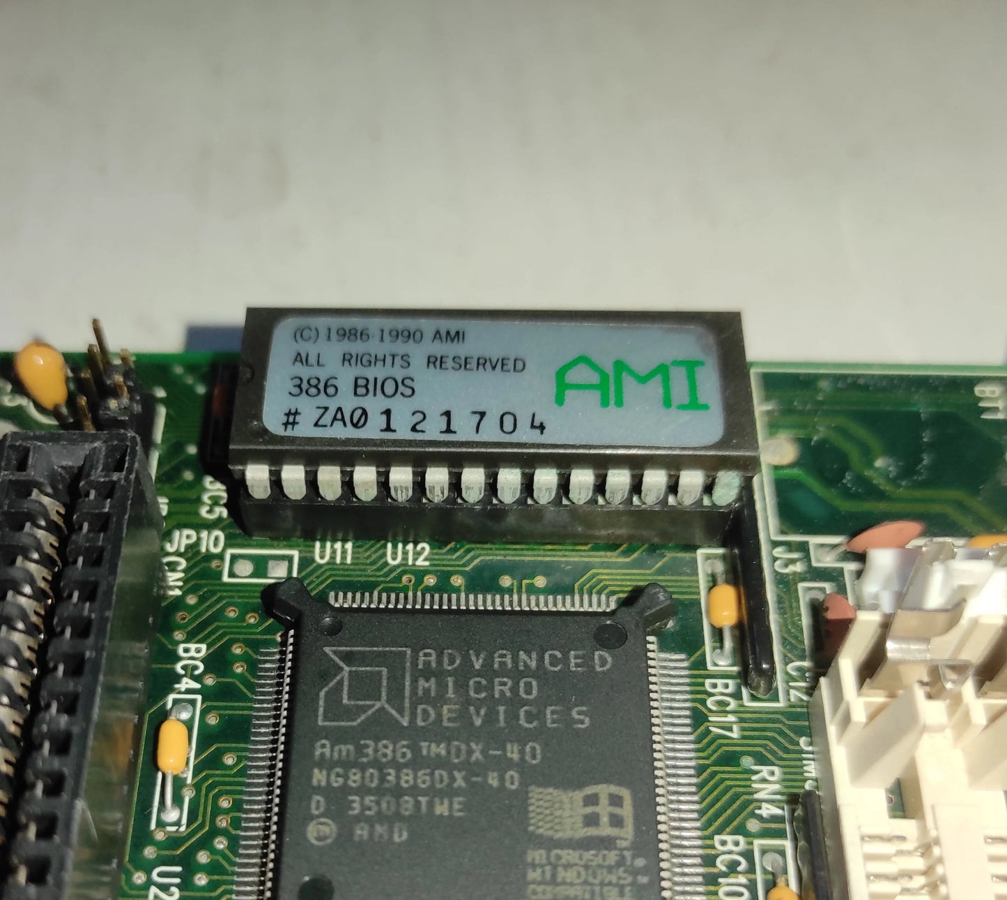 TK 386-4N-D02C 386 Baby AT Vintage Retro Motherboard ISA UMC UM82C491 Chipset with Am386-DX40