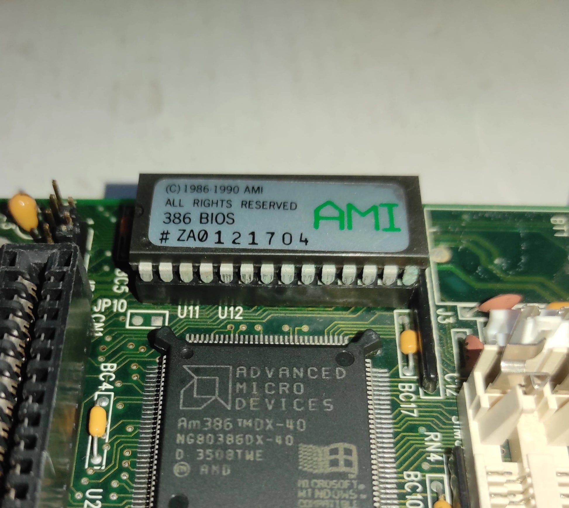 TK 386-4N-D02C 386 Baby AT Vintage Retro Motherboard ISA UMC UM82C491 Chipset with Am386-DX40
