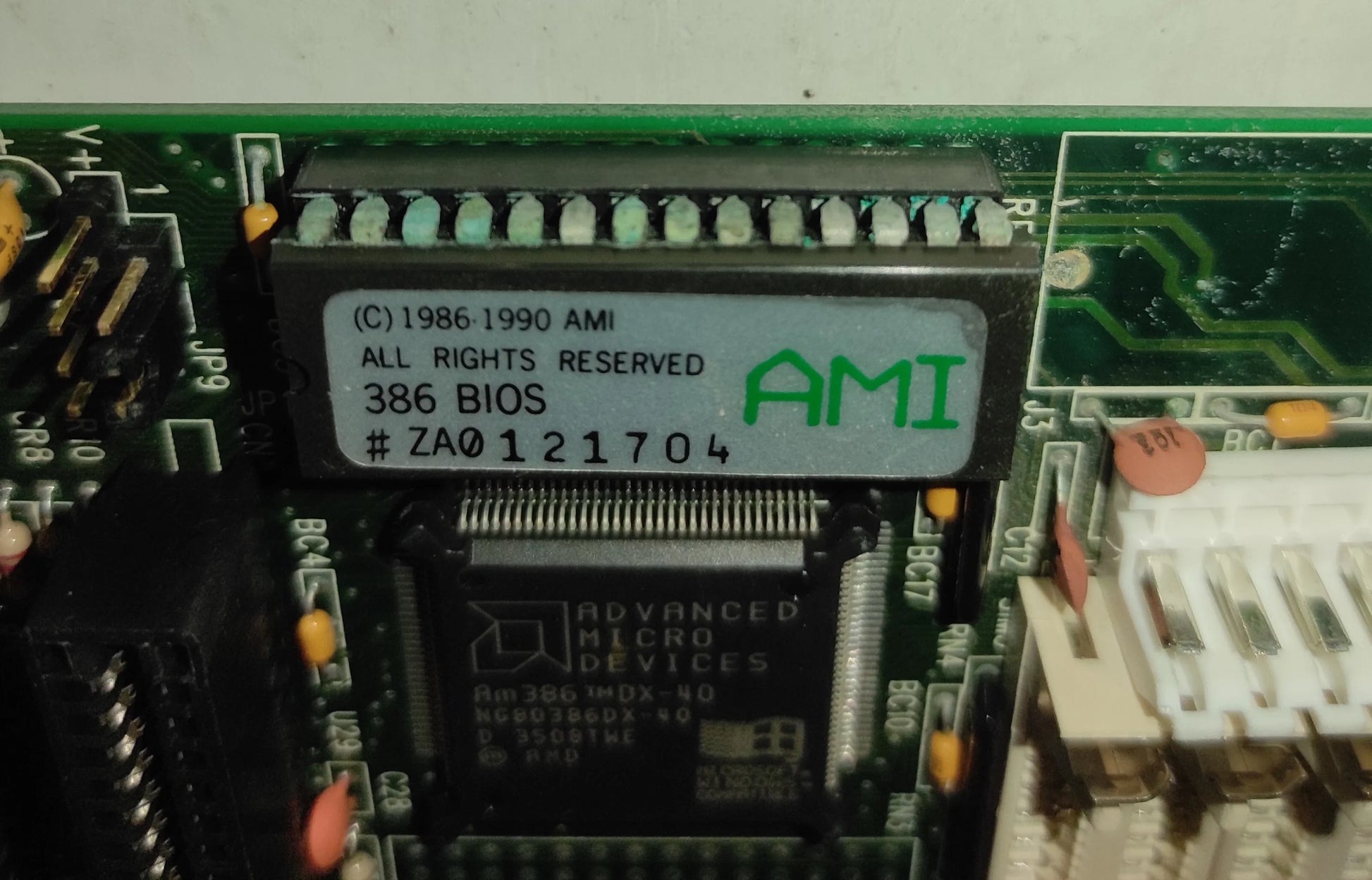 TK 386-4N-D02C 386 Baby AT Vintage Retro Motherboard ISA UMC UM82C491 Chipset with Am386-DX40