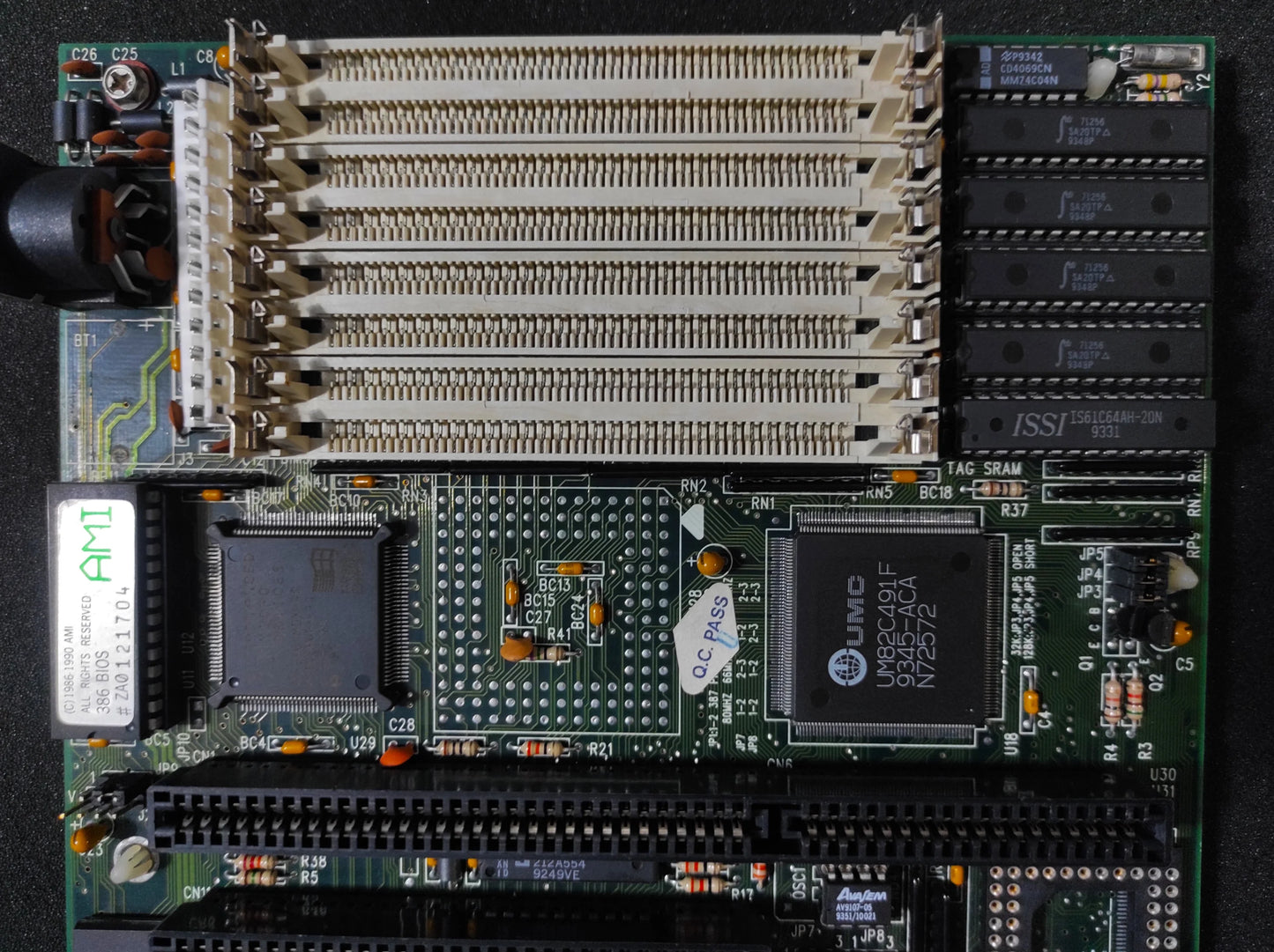 TK 386-4N-D02C 386 Baby AT Vintage Retro Motherboard ISA UMC UM82C491 Chipset with Am386-DX40