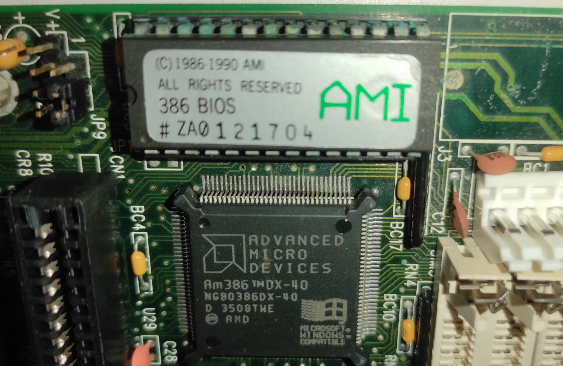 TK 386-4N-D02C 386 Baby AT Vintage Retro Motherboard ISA UMC UM82C491 Chipset with Am386-DX40