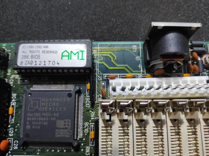 TK 386-4N-D02C 386 Baby AT Vintage Retro Motherboard ISA UMC UM82C491 Chipset with Am386-DX40