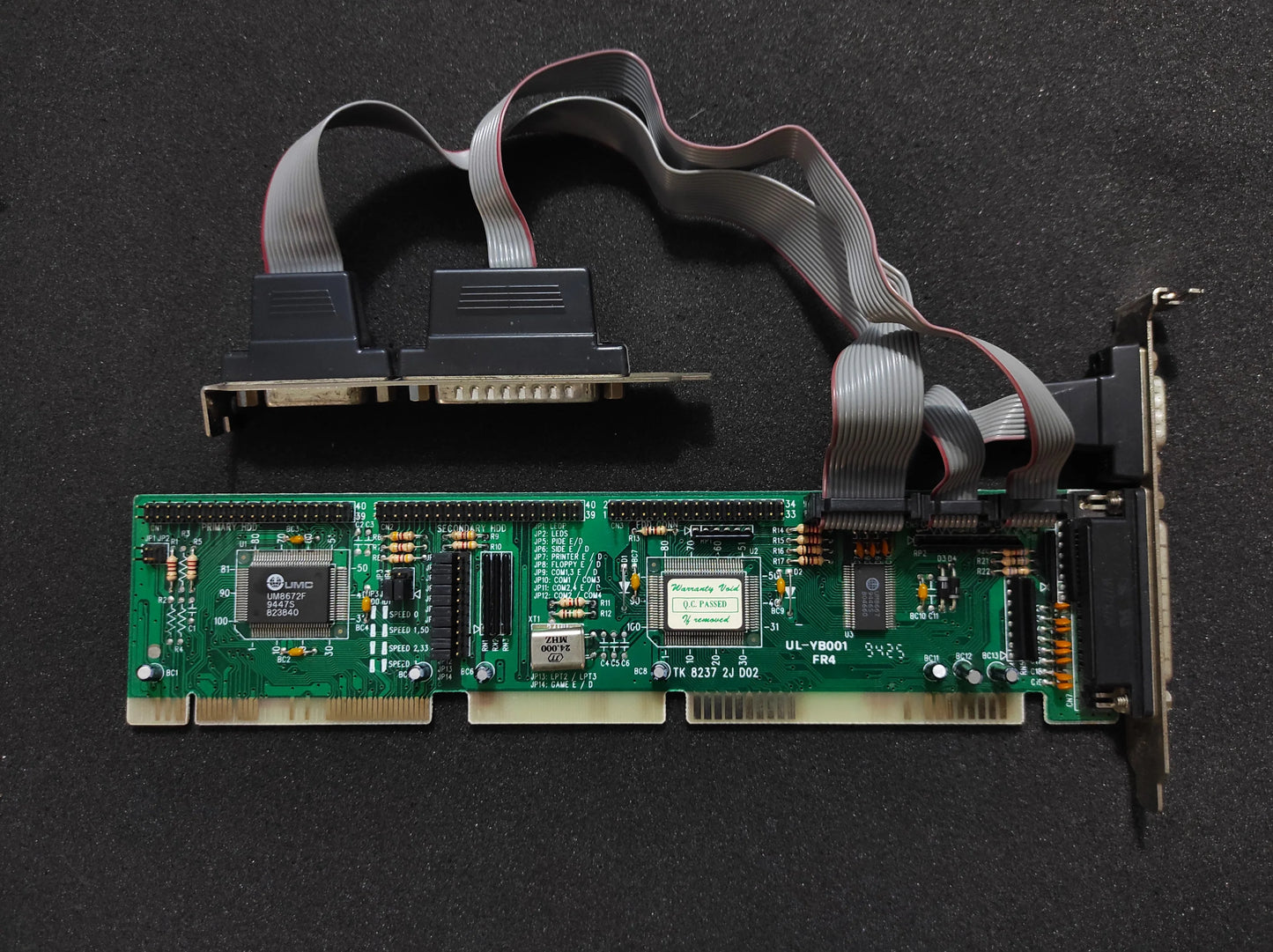 TK 8237 2J D02 VLB Multi I/O Retro Controller Card UMC UM82C863F UM8672F UM8667 FDD IDE Serial Parallel Game