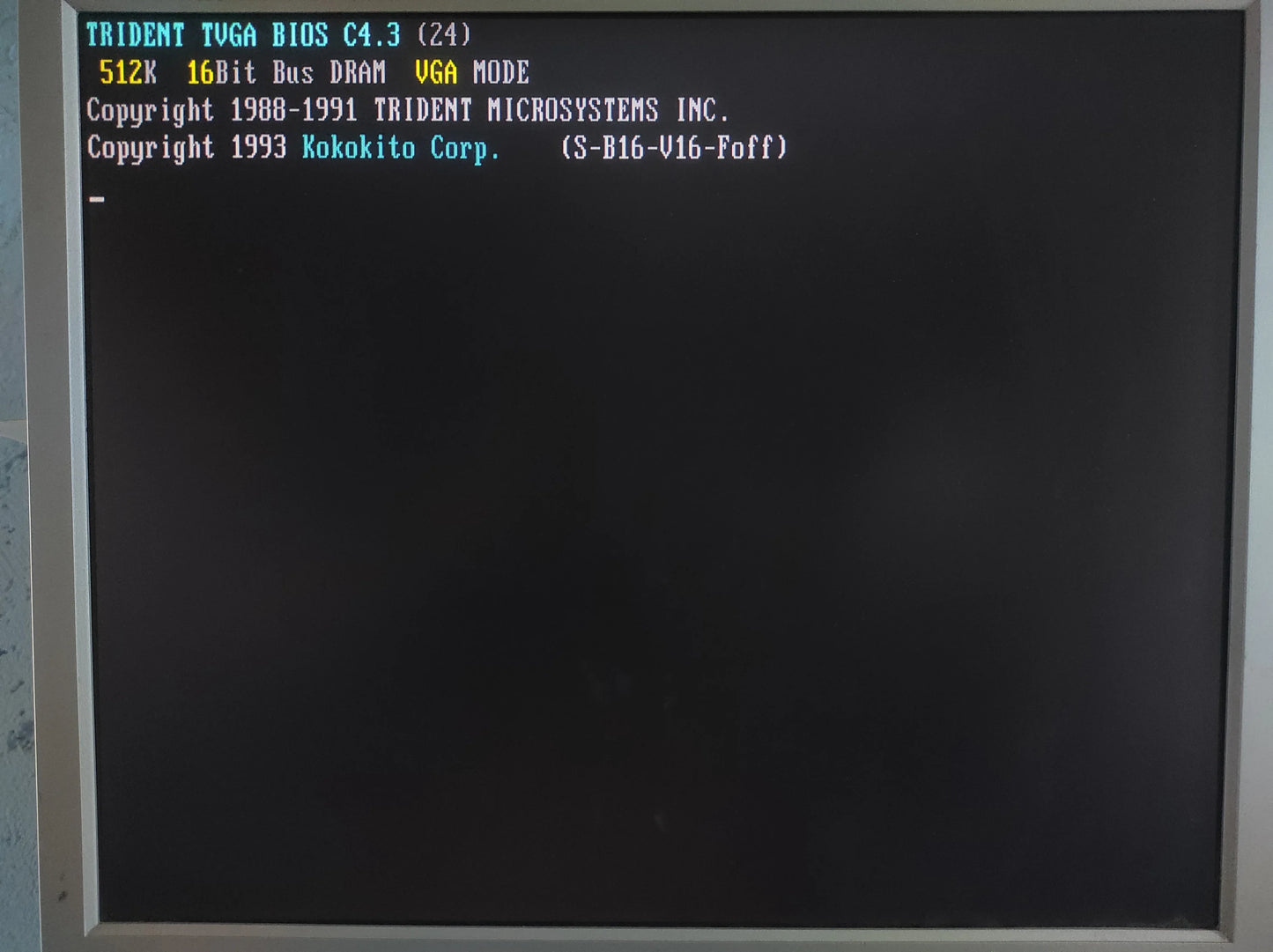 Trident 7133 TVGA9000C Vintage Retro 512KB 16-bit ISA Graphics Video Card