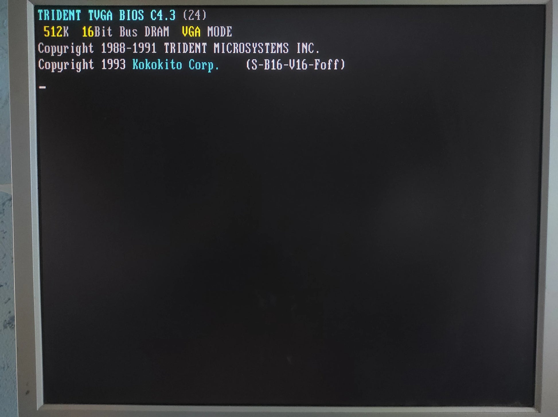 Trident 7133 TVGA9000C Vintage Retro 512KB 16-bit ISA Graphics Video Card