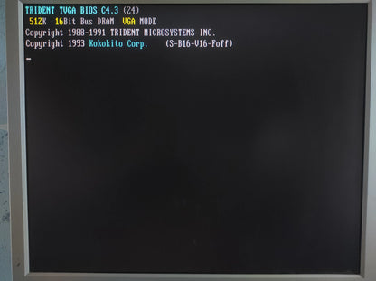 Trident 7133 TVGA9000C Vintage Retro 512KB 16-bit ISA Graphics Video Card