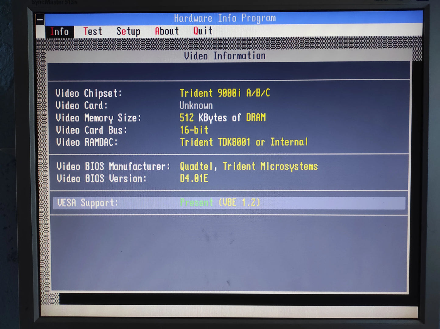 Trident 7210 TVGA9000i-2 512KB Vintage Retro 16-bit ISA VGA Graphics Video Card