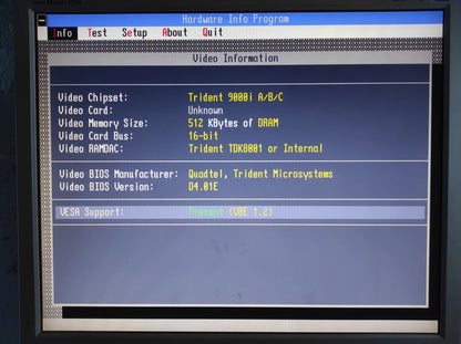 Trident 7210 TVGA9000i-2 512KB Vintage Retro 16-bit ISA VGA Graphics Video Card