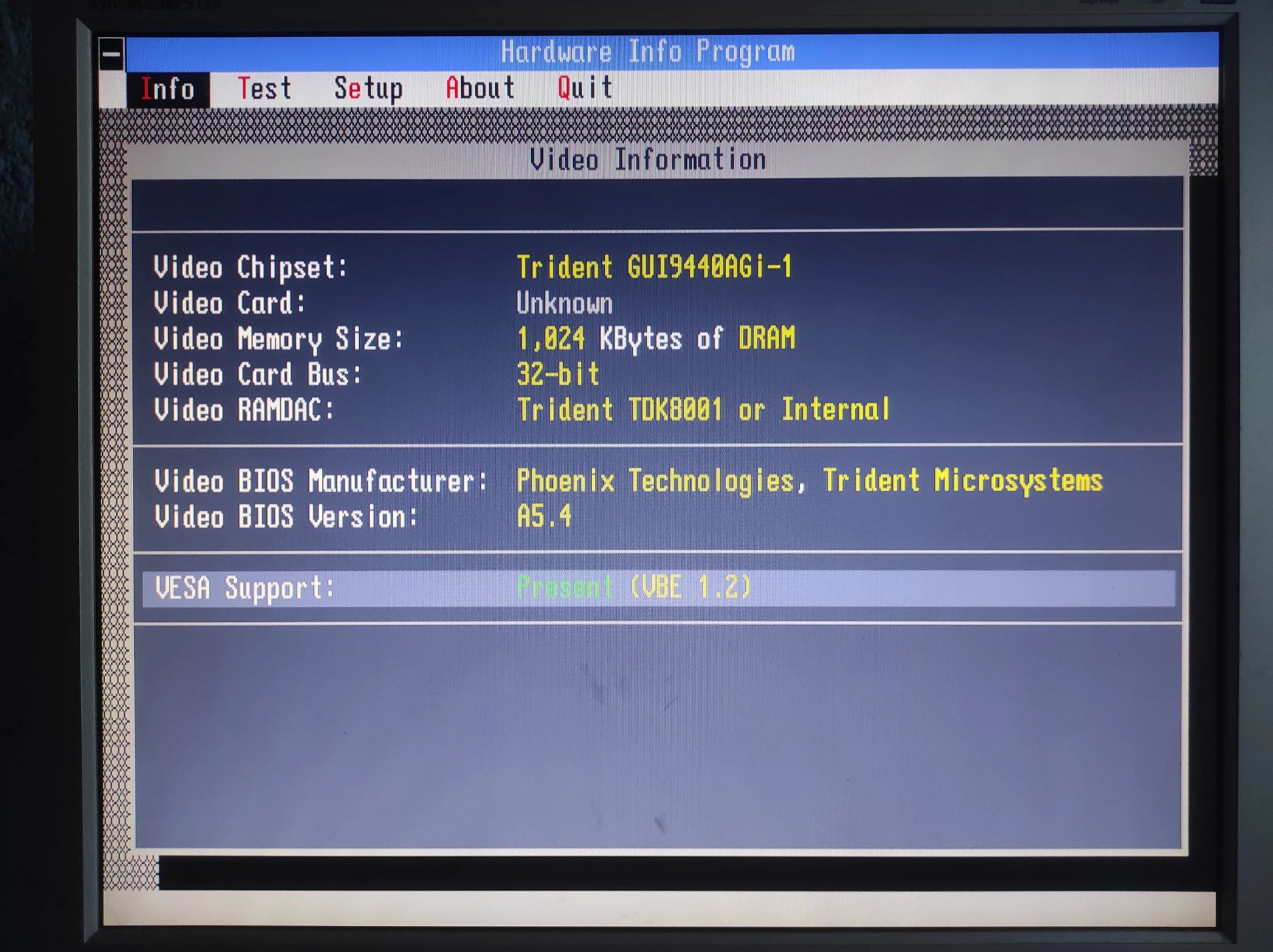 Trident GS9440P GUI9440AGi-1 PCI 1MB VGA Vintage Retro Graphics Card TGUI9440