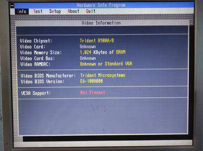Trident TVGA8916X8THO 1MB ISA Rare Vintage Retro VGA Video Card TVGA8900B