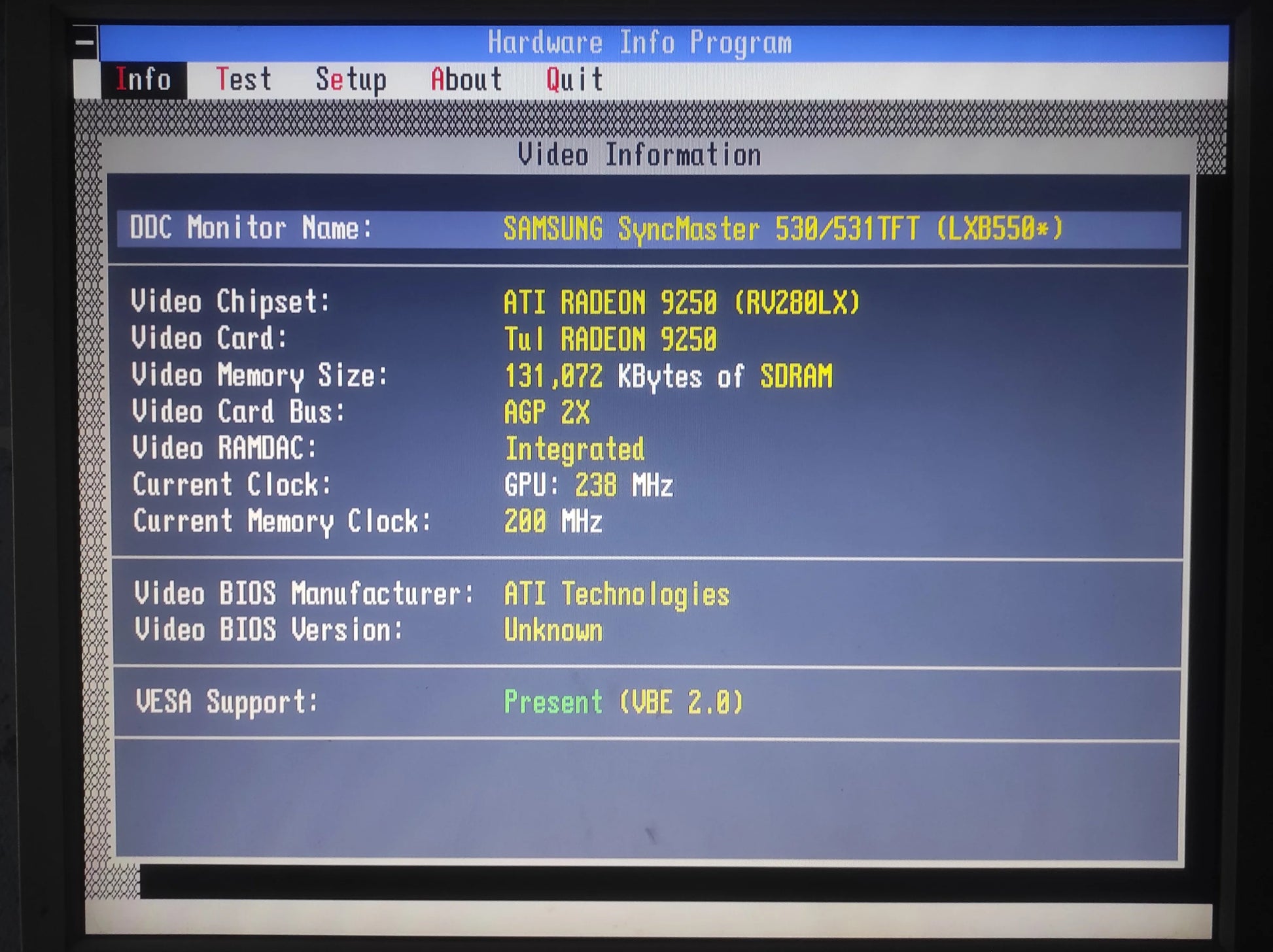 TUL R92LE Ati Radeon 9250 AGP 128MB VGA DVI Graphics Card R92L-LC3
