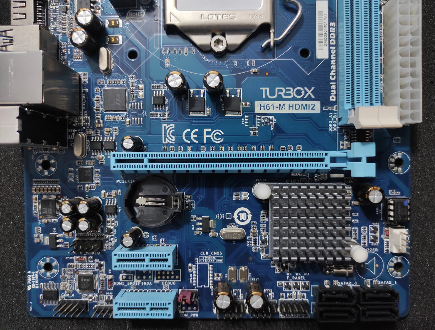 Turbo-X Wibtek H61-M HDMI2 Socket 1155 mATX Motherboard DDR3 Intel H61 Chipset