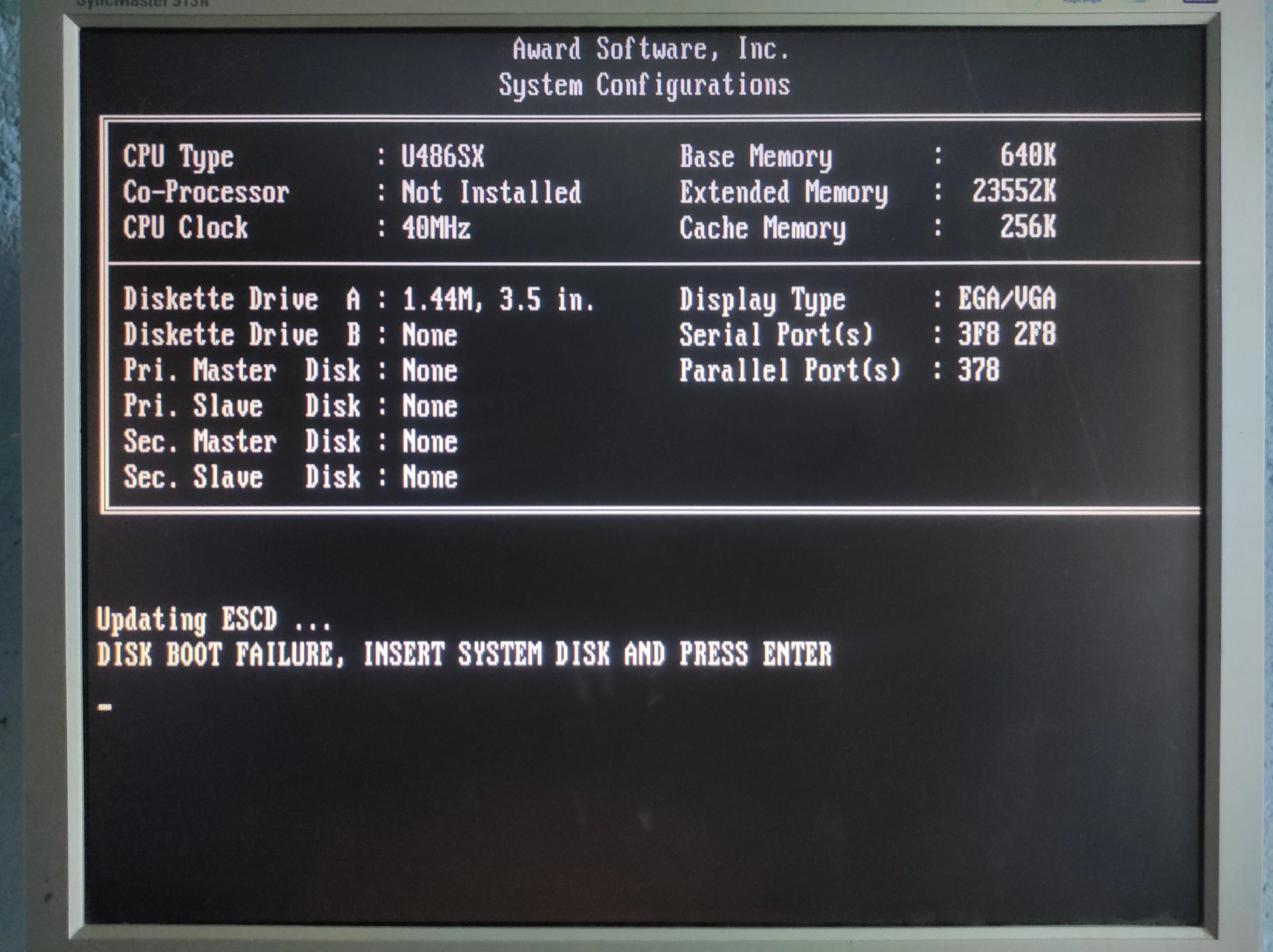 UMC GREEN CPU U5SX 486-40 Socket 3 40MHz 486 SX Vintage Retro Ceramic CPU