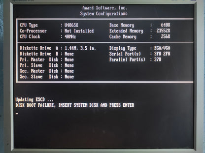 UMC GREEN CPU U5SX 486-40 Socket 3 40MHz 486 SX Vintage Retro Ceramic CPU