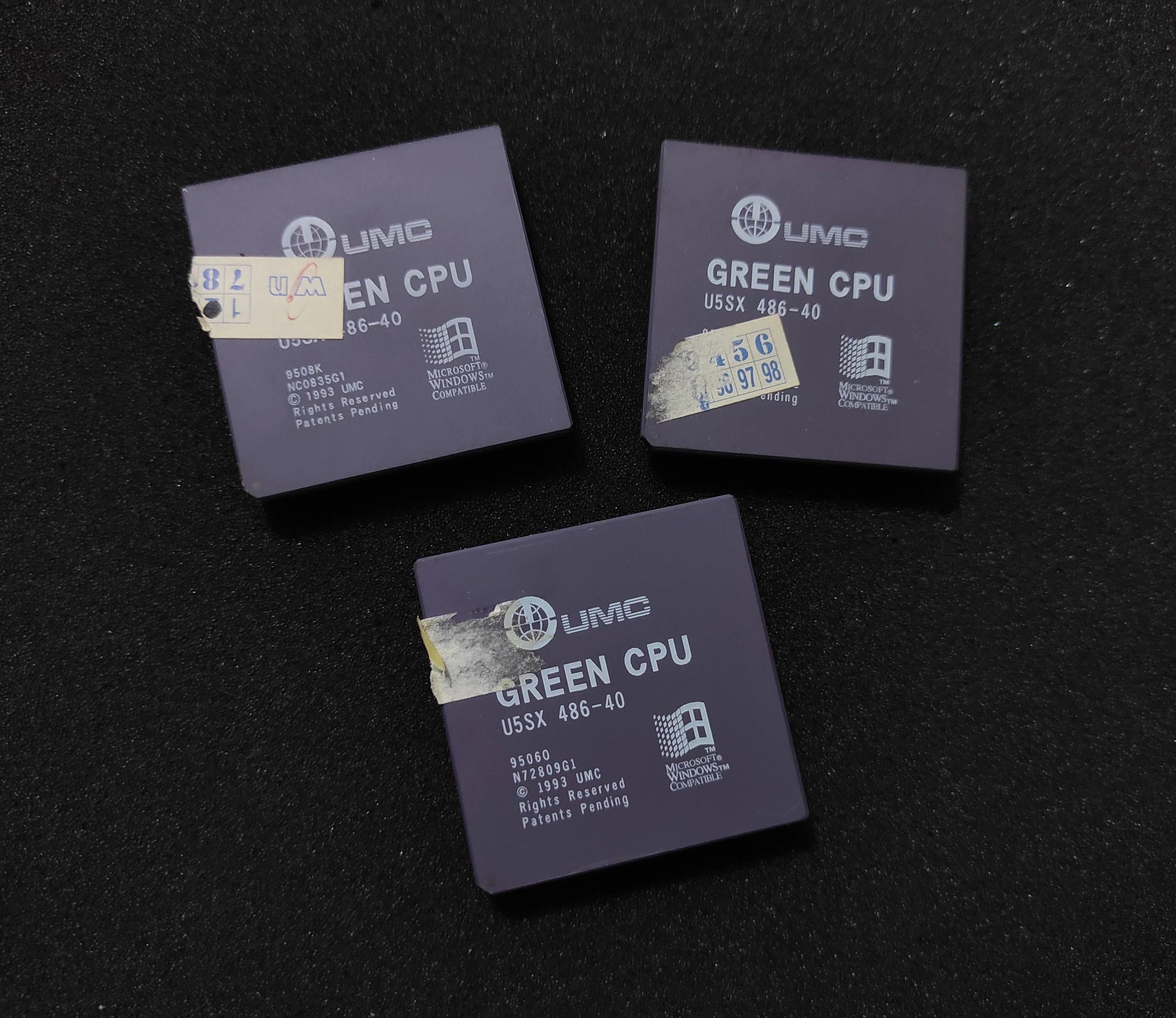 UMC GREEN CPU U5SX 486-40 Socket 3 40MHz 486 SX Vintage Retro Ceramic CPU